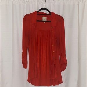 Pink Rose Orange Cardigan